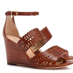 Tory Burch Perforated Gladiator Wedge Sandals